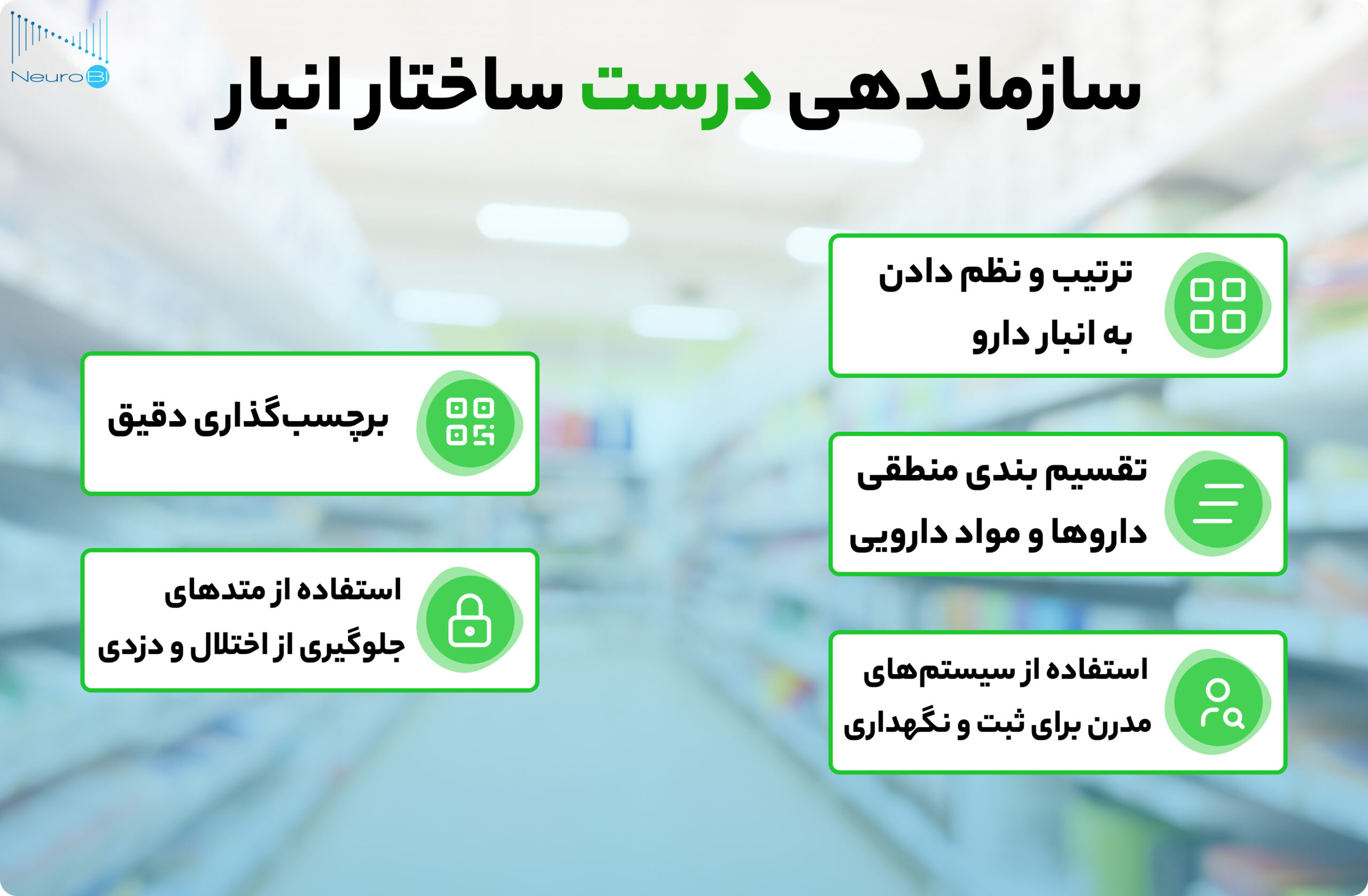 سازماندهی درست ساختار انبار داروخانه