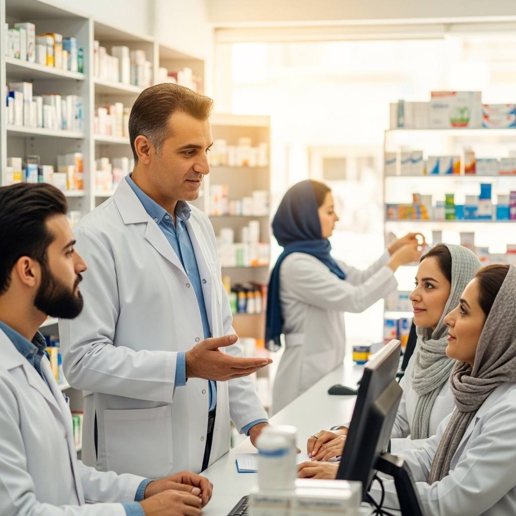 توضیح مدیر داروخانه به پرسنل