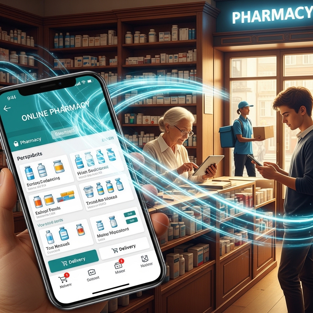 داروخانه در کنار تلفن همراه با اپلیکیشن فروش آنلاین؛ نمایش تحول دیجیتال و ورود پلتفرمهای آنلاین به بازار دارو